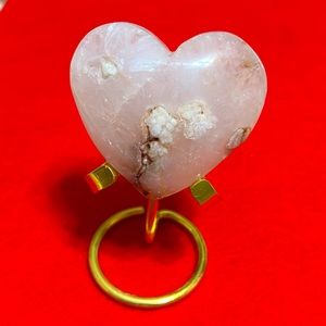 Flower agate crystal heart beautiful